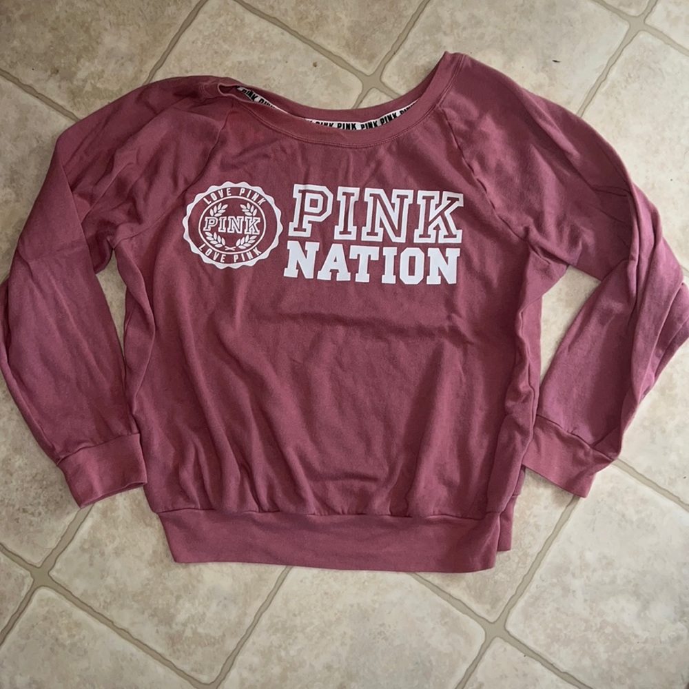 Victoria Secret Pink cold shoulder sweatshirt Large